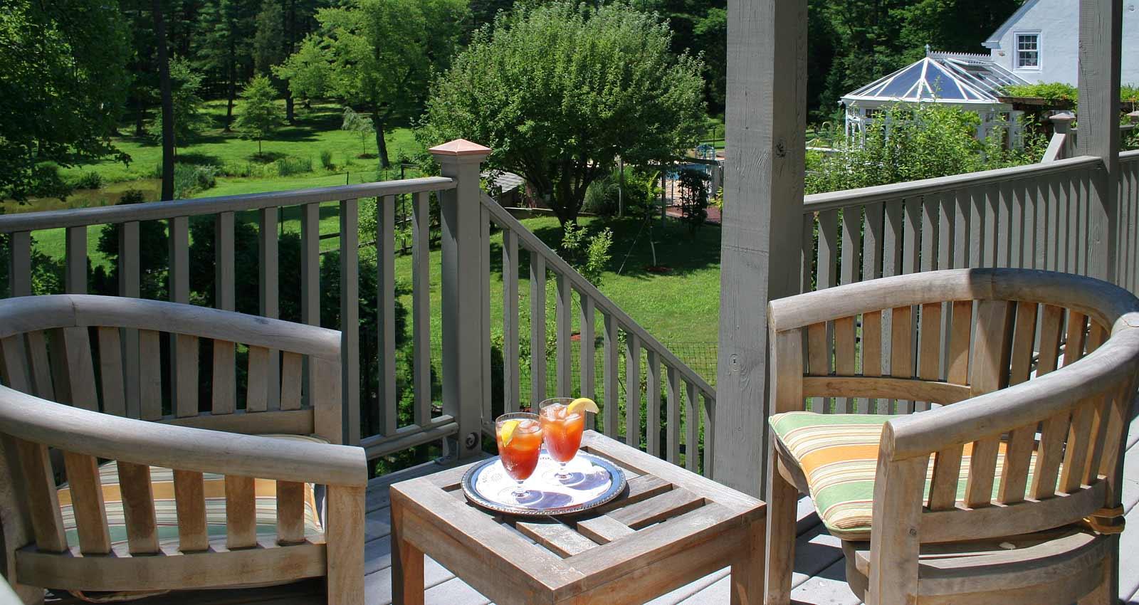 Orchard Retreat Private Porch